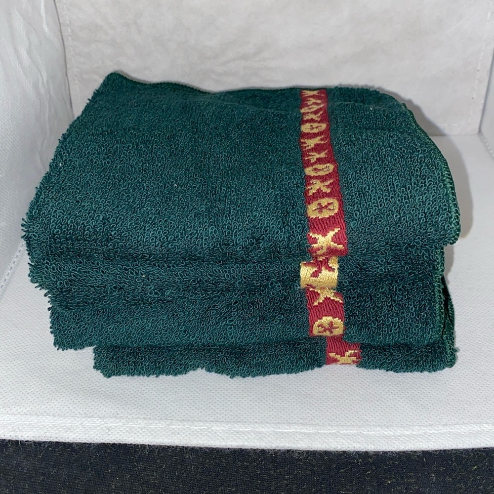 Joy Shell Hunter Green Set of 4 Washcloths